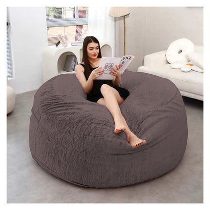 EKWQ Bean Bag,Big Huge Giant Bean Bag Chair for Adults, (No Filler) Bean Bag Chair for Adults Kids Comfy Fluffy Giant Round Beanbag Lazy Sofa Cover- Machine Washable Covers, Double Stitched Seams