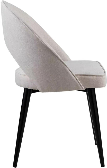 LANNY Dining Room/Restaurant Chair/Hotel chair/Office Visitor Chair/Modern Medium Back Luxury Lamb Wool Chair SZ813 (off white)