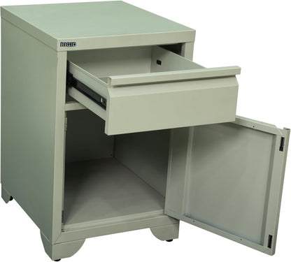 RIGID Steel One Drawer Mobile Pedestal Storage Unit Modern Office Furniture with Cabinet Drawer and Adjustable Legs