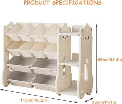 Solerconm Toy Organizers,Kids Storage Organizer for Toys, Toddler Bedroom Furniture for Toys (Style A, Cute Sheep)