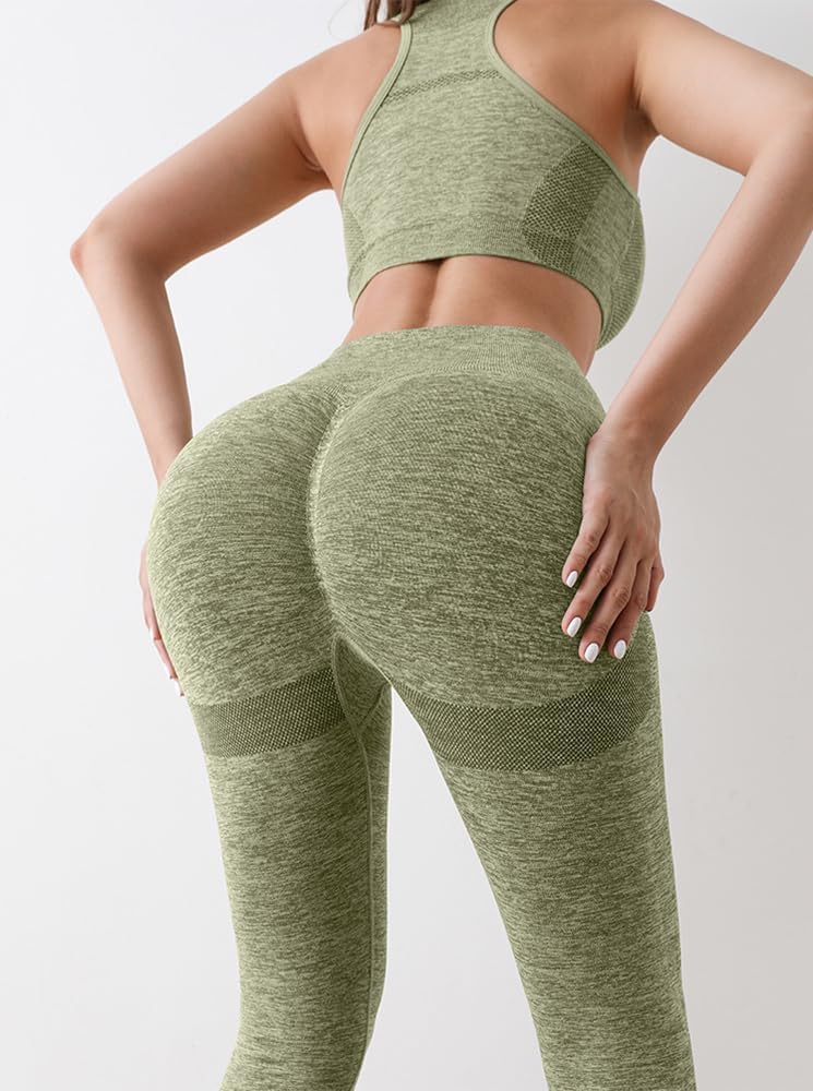 VITION High Waisted Leggings for Women Scrunch Butt Lifting TIK Tok Yoga Pants,Workout Anti Cellulite Tummy Control Tights