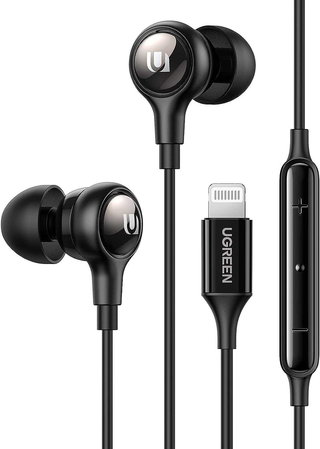 UGREEN In-ear Headphone 3.5mm Wired Earphone with Microphone Headset Stereo Sound Noise Isolating Earphones Compatible with MacBook Pro 2021,iPhone,iPod,iPad,Mac Studio,PS4/ PS5,MP3/4,Android Phone