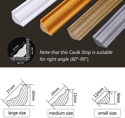 PVC Quadrant Trim,Skirting Board,Moulding Trim,Plastic Wall Corner Decoration Edging Strip Self Adhesive,Caulk Strip,Laminate Beading Anti-Mold Skirting Board,(5 Meters Long,27mm*20mm)