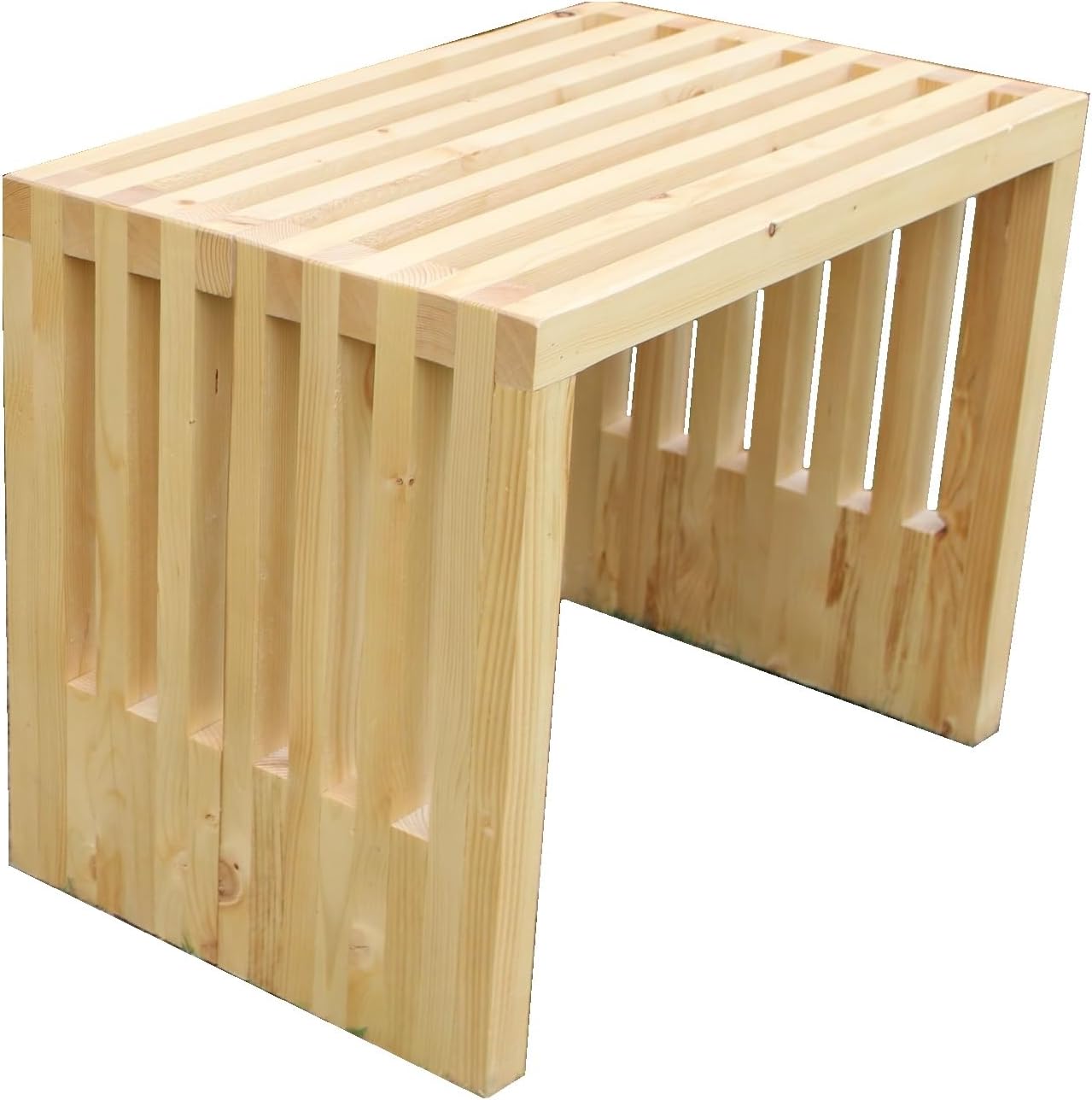 Shadow Bamboo Dining Bench, White Wood Bench, Indoor and Outdoor storage bench, Kitchen, Living room, Garden Furniture