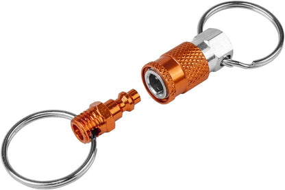 Freeman KEYQC3 Pull Apart Coupler Keychain with 2 Split Rings, 3 Pack,unisex-adult, Orange, Small