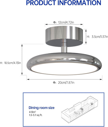 Garwarm LED Ceiling Light, High Brightness Long Ceiling Lamps,6000K Cool White Modern Ultra Thin Low Profile Light Fixture for Office Living Room Bedroom Kitchen Study Room Hallway, White/20W/ 40cm