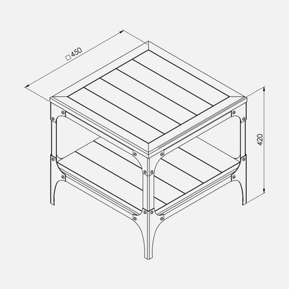 Sun Home Patina Modern Sofa Table - Stylish Front Accent Furniture Piece for Living Room Décor - Durable Construction - W1145 Dimensions - Contemporary Design Enhancing Home Interiors