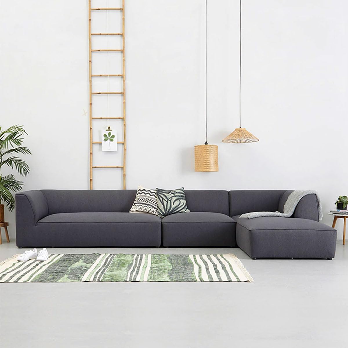 A to Z Furniture Eliza 3 Pieces Fabric Sectional Sofa