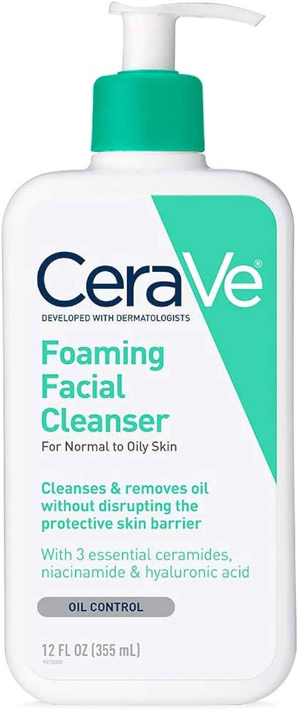 CeraVe Foaming Facial Cleanser, Normal to Oily Skin 12 fl. oz