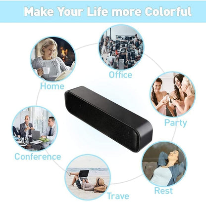 Computer Speaker, DELFINO USB Powered Speaker, Portable Computer Sound Bar, Bar-Plug and Play, Compatible with Various Devices System, for Desktop, Windows Pcs, Laptop