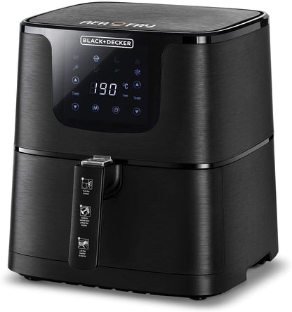 Kitchen durable touch control with LED display Digital XL Air Fryer, 5.8 Liters, BlackDecker - Black