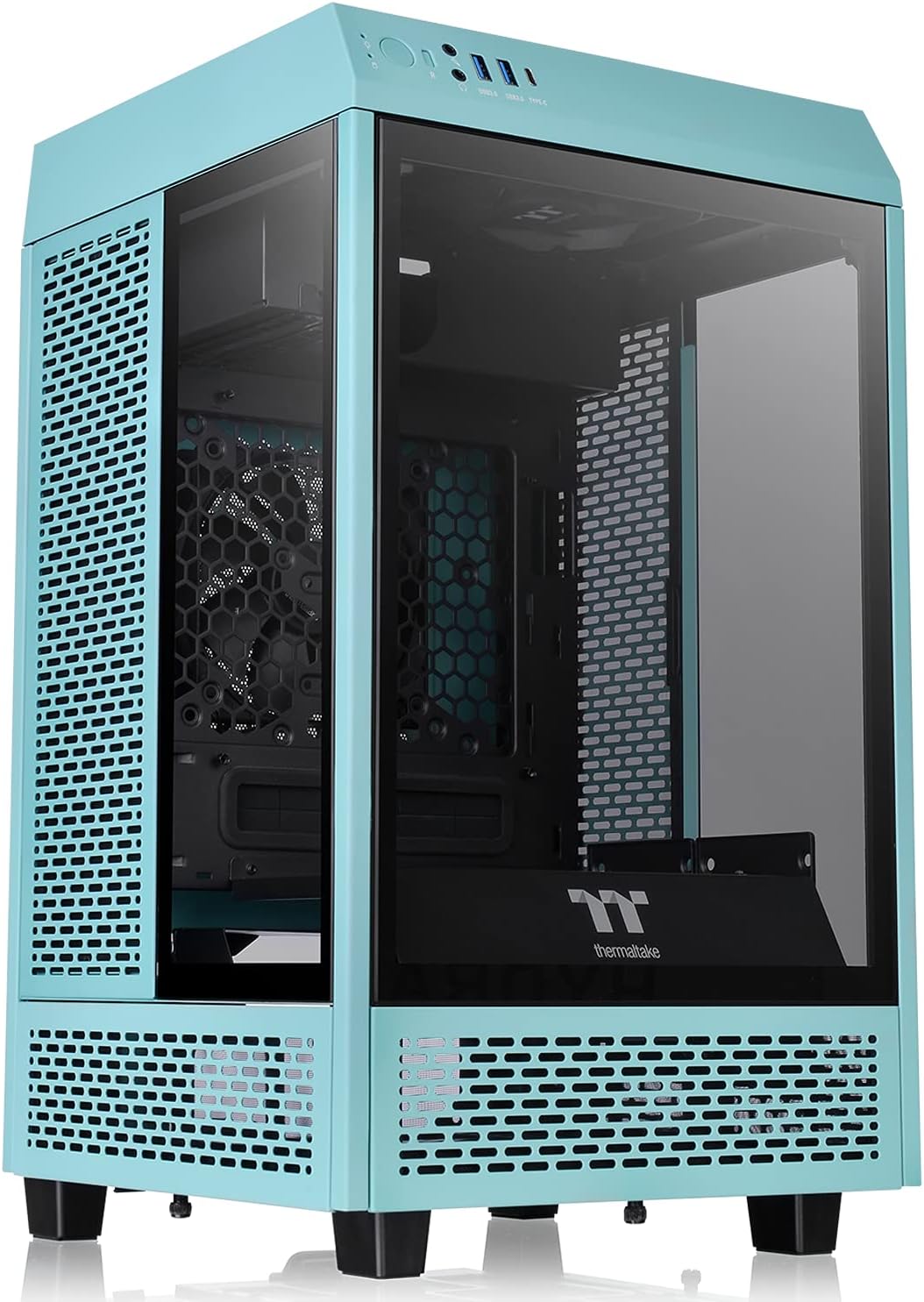 Thermaltake Tower 100 Black Edition Tempered Glass Type-C (Usb 3.1 Gen 2) Mini Tower Computer Chassis Supports Mini-Itx Ca-1R3-00S1Wn-00