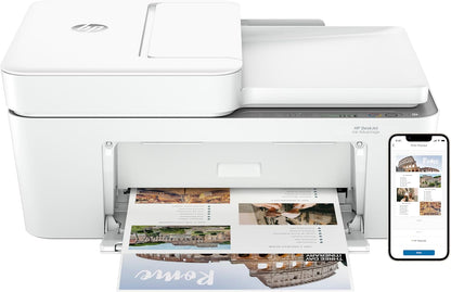 Hp Deskjet Plus 4120 All-In-One Printer, Wireless, Print, Copy, Scan & Send Mobile Fax - White