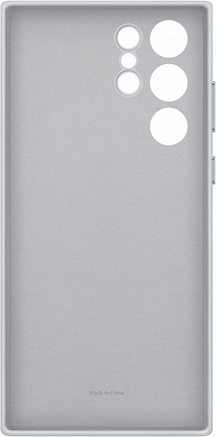 Samsung Galaxy S22 Ultra Official Leather Cover Light Grey