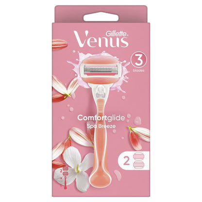 Venus Gillette Venus Breeze Women's Razor Handle + Razor Blade Refills x2