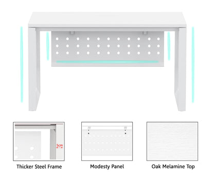 Mahmayi Vorm 136-18 White Modern Workstation Material-Melamine on MDF