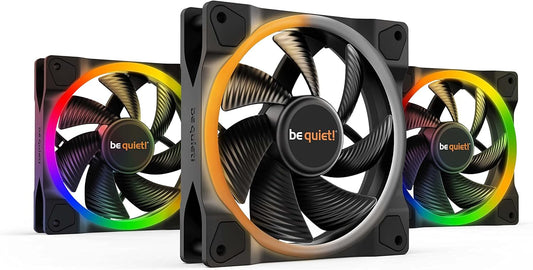 be quiet! Light Wings 120mm PWM, Premium ARGB Cooling Fan, 4-Pin, Triple Pack, BL076, black