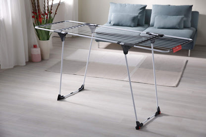 Vileda Clothes Airer, Aluminium, White, 58,5 x 19,5 x 131 cm