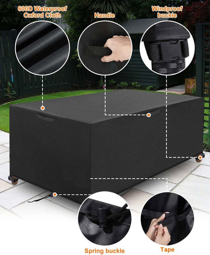 Premify Waterproof Outdoor Furniture Cover 213cm x 132cm x 74cm, Premium Quality Patio Furniture Covers Dust Proof Anti-UV Heavy Duty Durable Sofa Sectional Table & Chair Cover Large