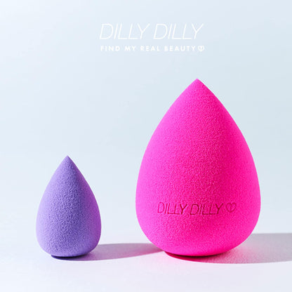 Dilly Dilly Find My Real Beauty Cosmetics Silky Softness Makeup Sponge Blender, with mini Puff, Beauty Tool for Makeup (Pink)