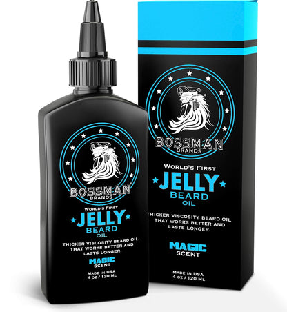 Bossman Beard Oil Jelly and Relaxing Beard Balm Combo- Royal Oud Scent