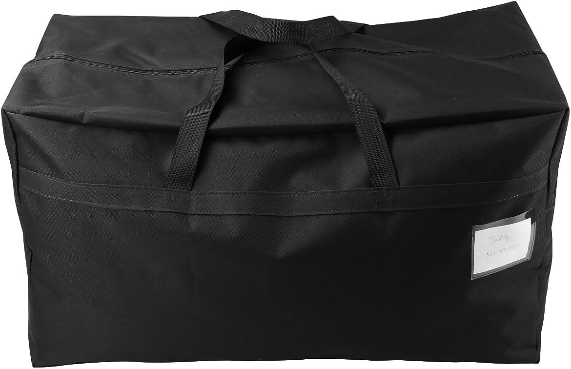 iwill CREATE PRO 100L Waterproof Seasonal Comforters Storage Bags for Garage/Attic/Shelves, Black