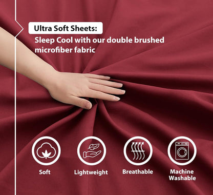 Firdous Bed Sheet Single Size Microfiber Sheet Set Breathable Single Sheets 2 Pcs Luxury Hotel Style Sheet Set Fitted Sheet 16” Deep Pockets Pillowcase Skin Friendly Fitted Sheet And Pillow cover