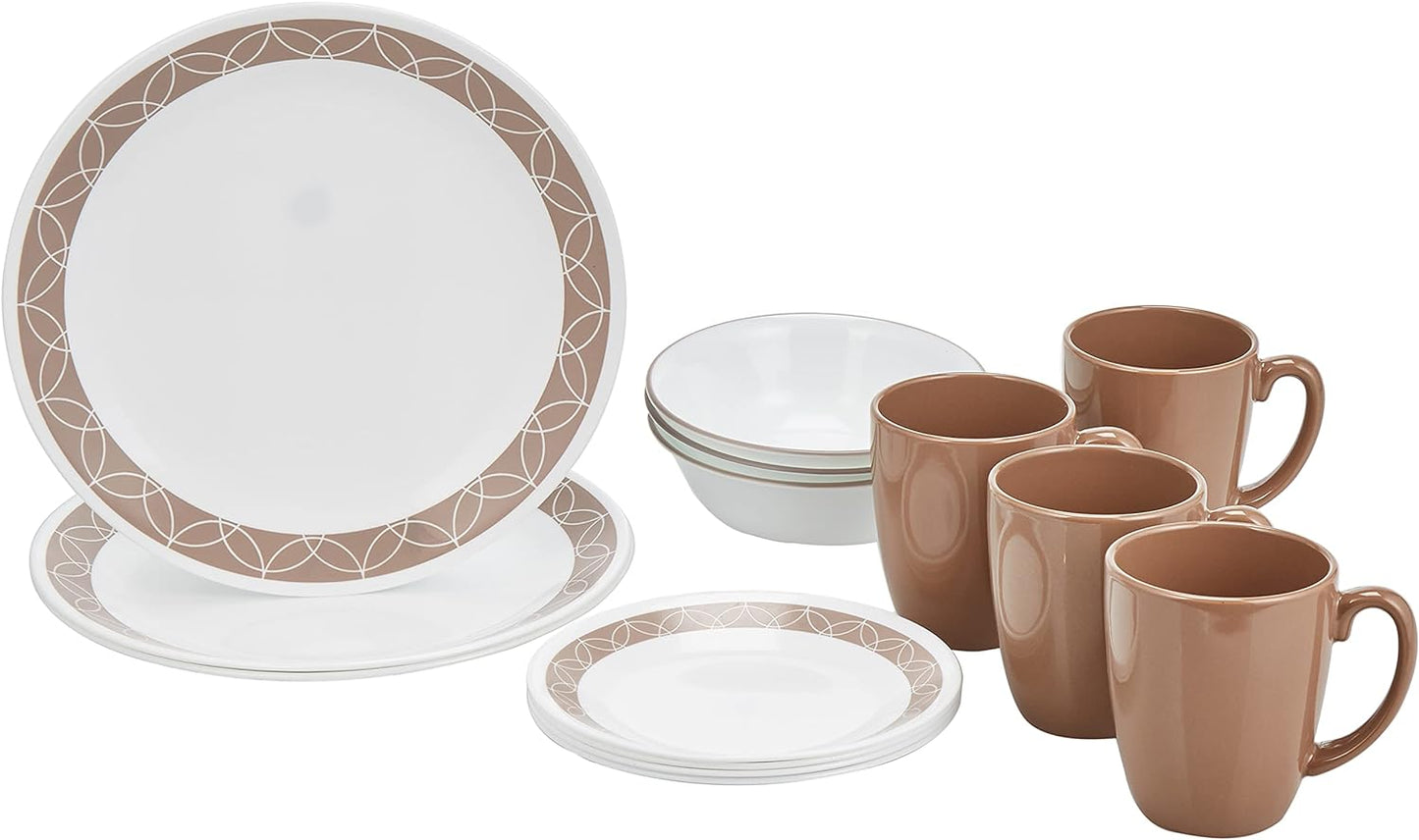 Corelle 18-Piece Chip Resistant Classic Collection Dinnerware Set, Service for 6 18-Piece 1134331