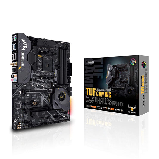 Asus AM4 TUF Gaming X570-Plus (Wi-Fi) AM4 Zen 3 Ryzen 5000 & 3rd Gen Ryzen ATX Motherboard With PCIe 4.0, Dual M.2, 12+2 With Dr. MOS power stage, USB 3.2 Gen 2 And Aura Sync RGB lighting