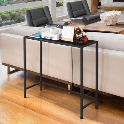 Console Table for Entryway Small Tables, Black Narrow Console Hallway Table Living Room Furniture, Thin Side Table Back of Sofa Skinny Behind Couch Table, Entrance Table for Entryway Foyer Bedroom