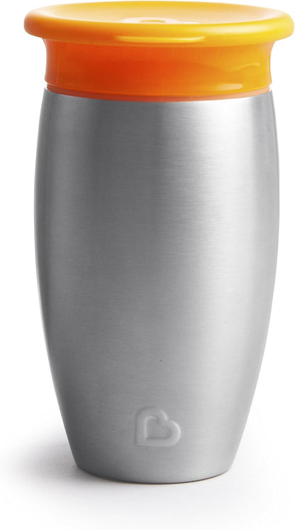 Munchkin Miracle Stainless Steel 360 Sippy Cup, Blue, 10 Ounce