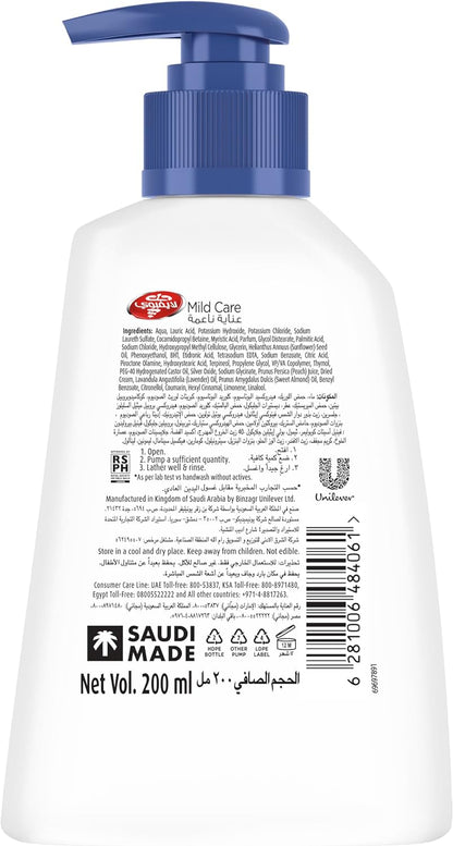 Lifebuoy Antibacterial Hand Wash, Mild Care, for 100% stronger germ protection* & hygiene, 200ml x 3