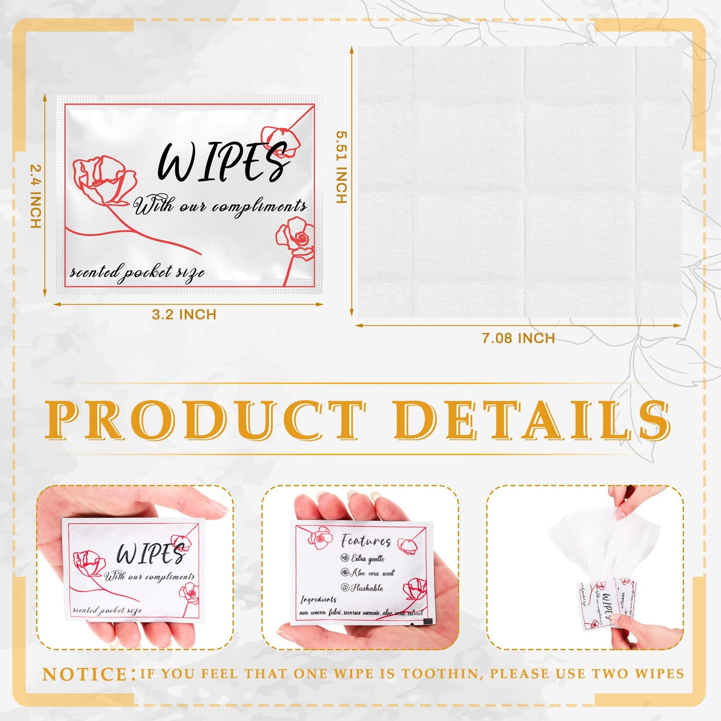 Individual Wrapped Wipes Bulk Butt Wipes Travel Wipes Baby Wipes Flushable Wipes Restaurant Reserve Wipes Shoes Wipes Flushable Toilet Wipe Travel for Baby Women Men Adults Shoes Travel (Simple)