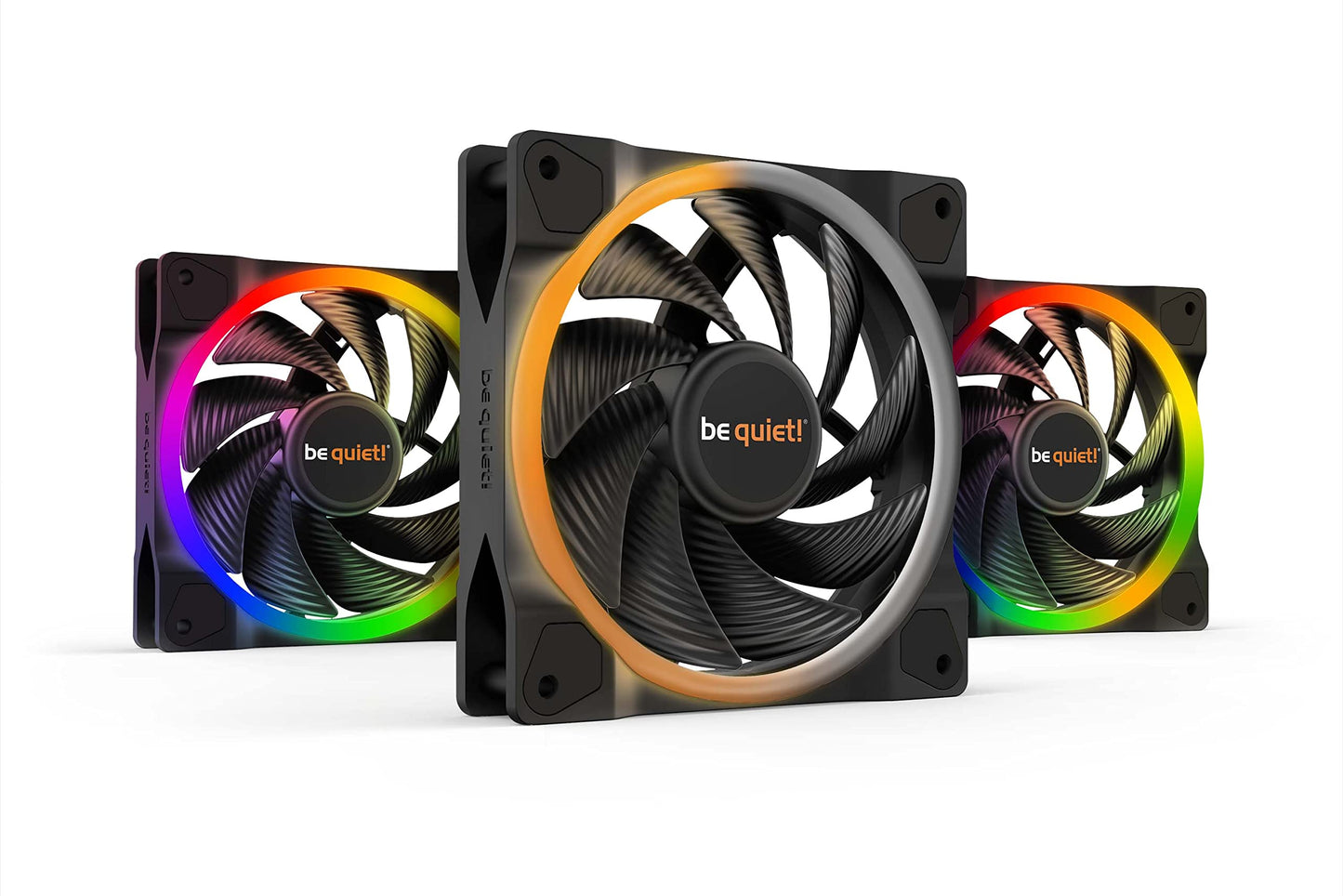 be quiet! Light Wings 120mm PWM, Premium ARGB Cooling Fan, 4-Pin, Triple Pack, BL076, black