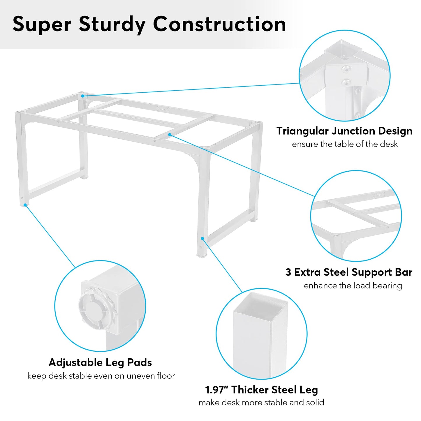 Tribesigns Computer Desk, Large Office Desk Computer Table Study Writing Desk for Home Office, Walnut + Black Leg, 63 X 23.6 inch