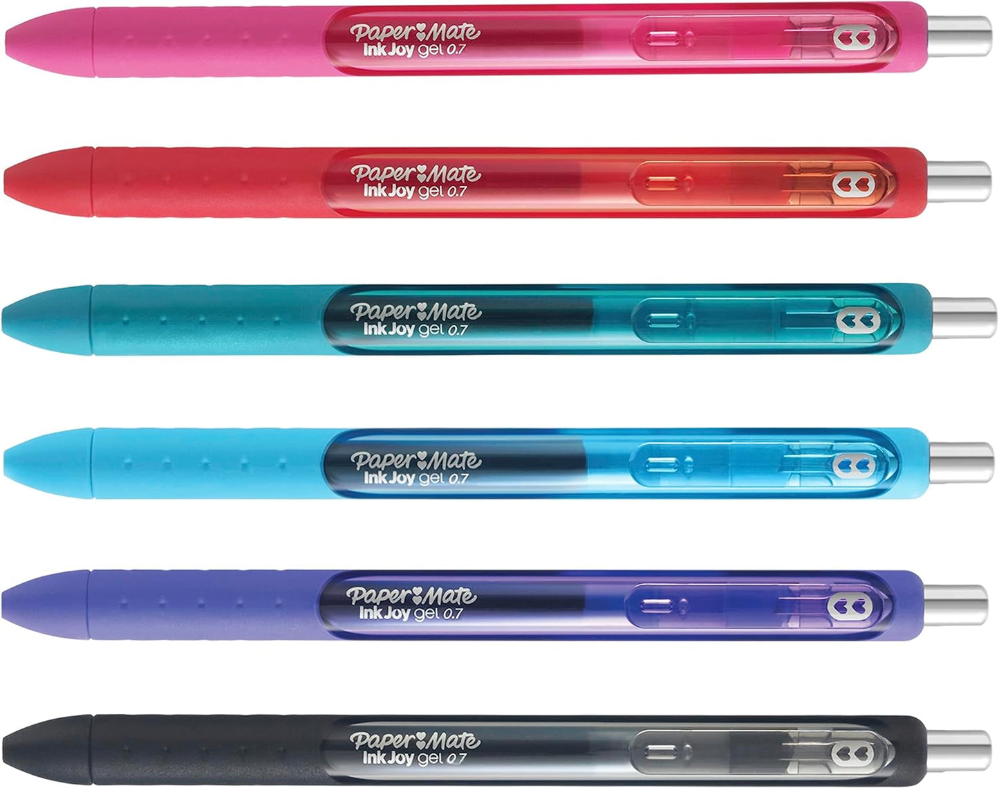 Paper Mate Inkjoy Gel Retractable Pen, 0.7Mm, Ink, Pack Of 14, Assorted (1951636)