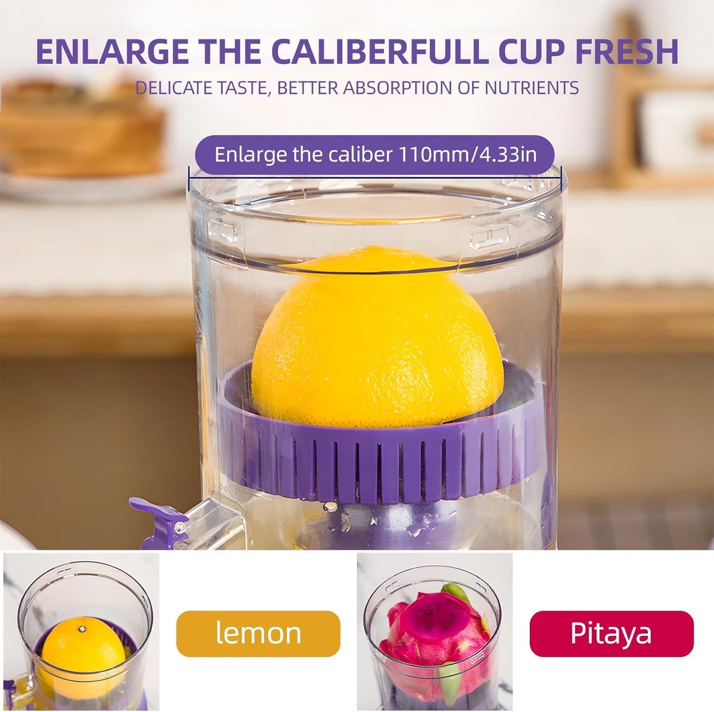 Fawoonu Electric Citrus Juicer USB High Juice Yield Automatic Cordless Orange Juicer Squeezer One Touch Operation Portable Juicer for Orange Lemon Grapefruit