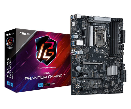 ASRock Z590 Phantom Gaming 4 Intel LGA 1200 Socket ATX Motherboard - CaveHubs