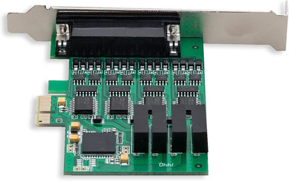 I/O Crest 2 Port Serial COM DB9 RS-232 and 1 Port DB25 Printer Lpt1 Port PCI-E 1.0 X1 Card WCH382 Chipset