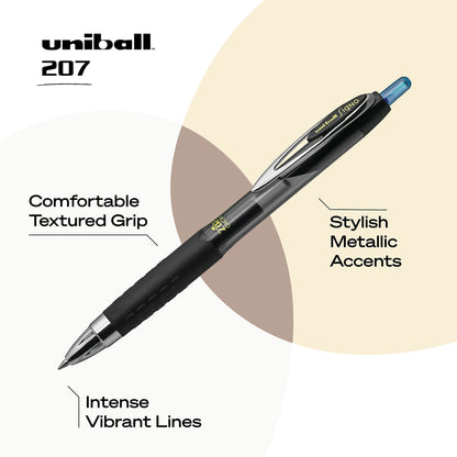 Uniball Signo 207 Gel Pen 12 Pack, 0.5mm Micro Black Pens, Gel Ink Pens | Office Supplies Sold by Uniball are Pens, Ballpoint Pen, Colored Pens, Gel Pens, Fine Point, Smooth Writing Pens