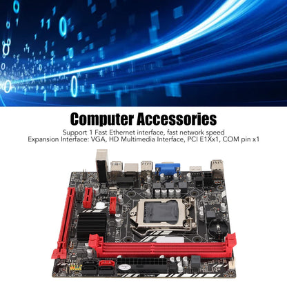 LGA1155 DDR3 Motherboard, B75M Desktop Computer M ATX Motherboard with 2 DDR3 Slots, Up to 16G Memory, Gaming Motherboard Support i3 i5 i7 Pentium Xeon Processor