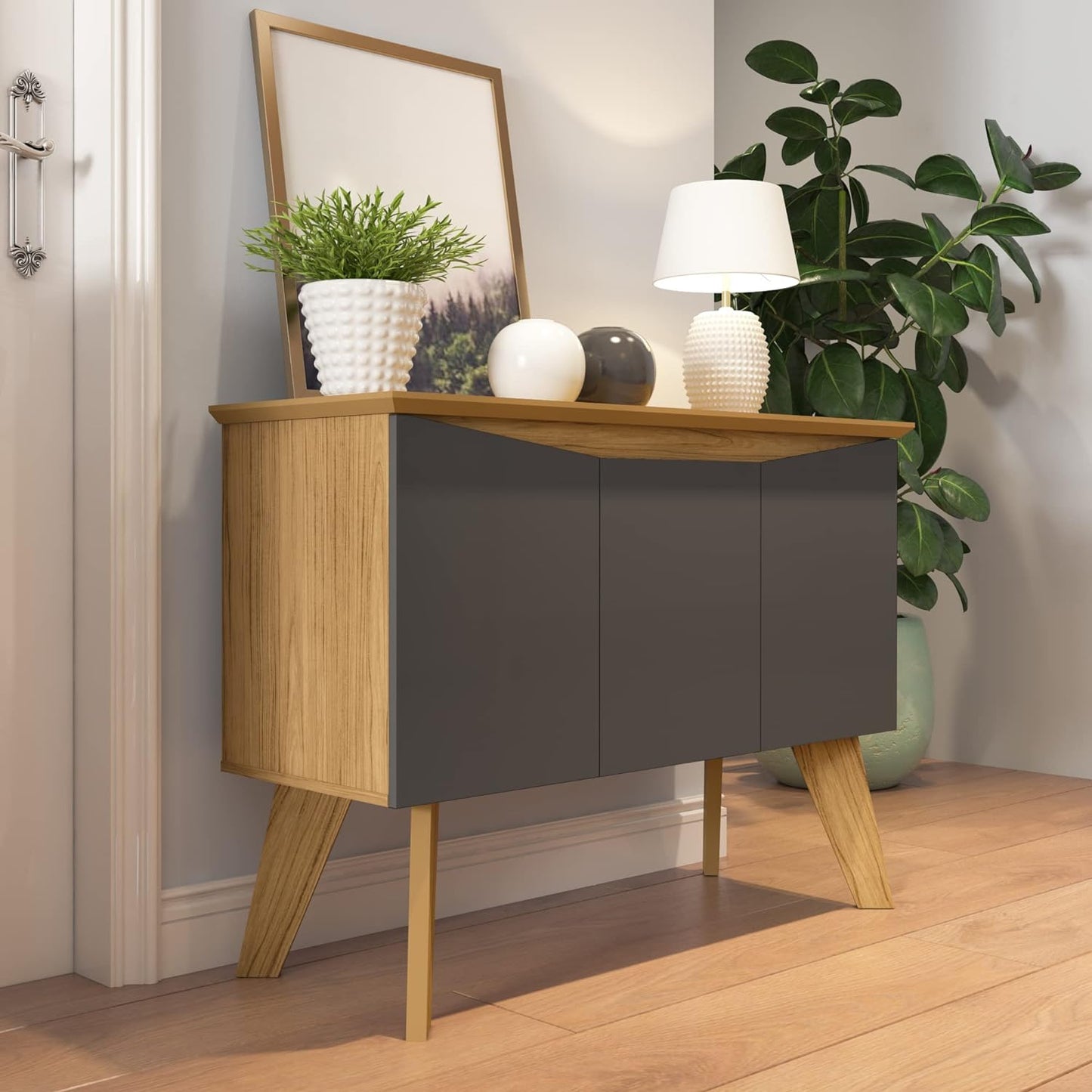 Artely Oásis Sideboard/Buffet, Pine with Off White - W 110 x H 41,5 x D 80 cm.