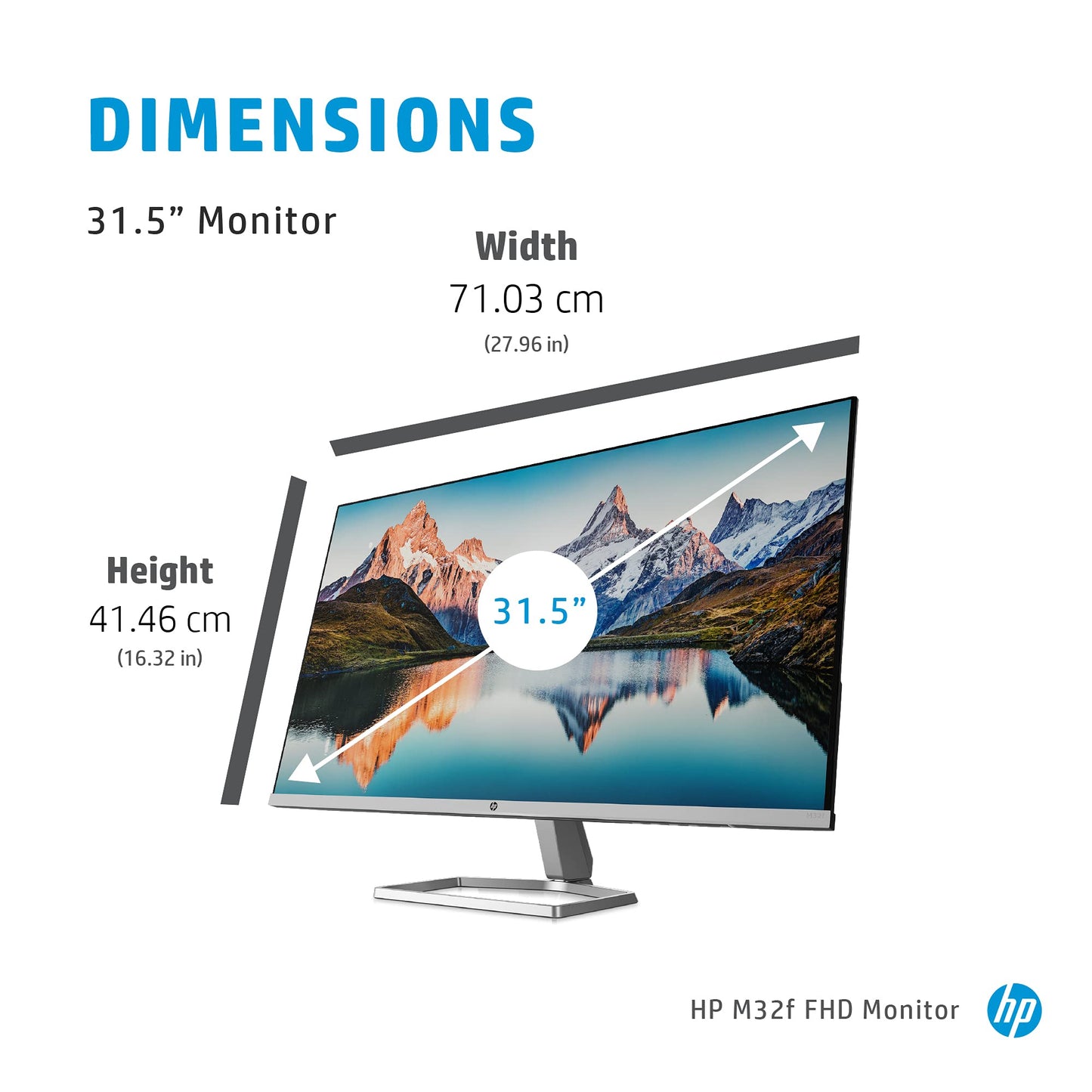 HP M32f 32" FHD IPS HDMI VGA 3 sided - CaveHubs