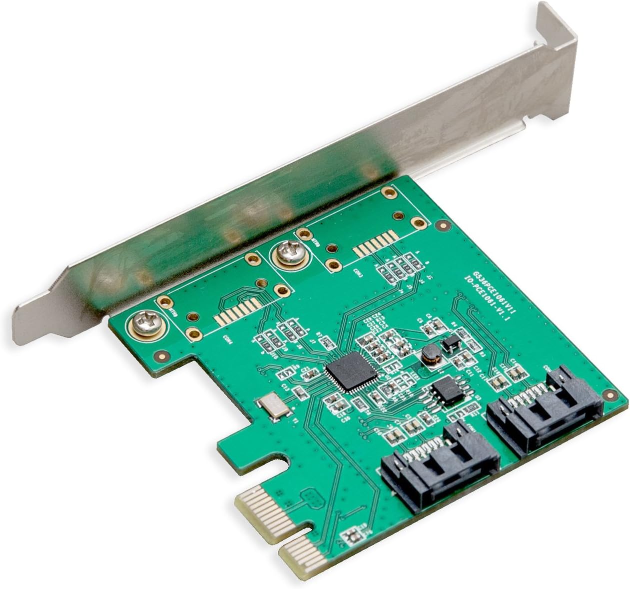 I/O Crest 4 Port SATA III PCI-e 2.0 x1 Controller Card Marvell 9215 Non-Raid with Low Profile Bracket SI-PEX40064