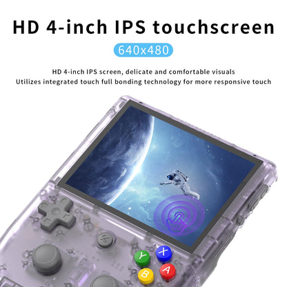 RG405V Retro Video Handheld Game Console Android 12 System 4‘‘ IPS Touch Screen Game Player Built-in 128G TF Card 3154 Classic Games 5500 mAh Battery Compatible with Bluetooth and WiFi