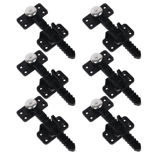 BQLZR 14x6cm Plastic Sectional Sofa Invisible Interlocking Sofa Connector Bracket with Hardware Rotate 360 Degree Pack of 6