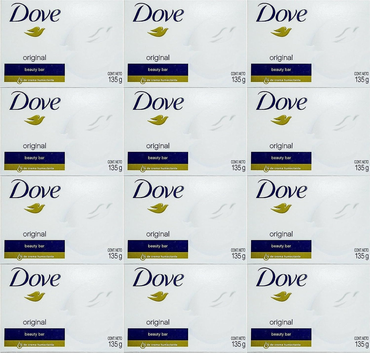 Dove White Cream Bar 4.75 Oz / 135 Gr (Pack of 12)