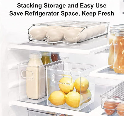 Large Capacity Egg Holder For Refrigerator - Egg Fresh Storage Box for Fridge, Egg Storage Container Organizer Bin, Clear Plastic Storage Container, Egg Storage & Egg Tray (2-layer)