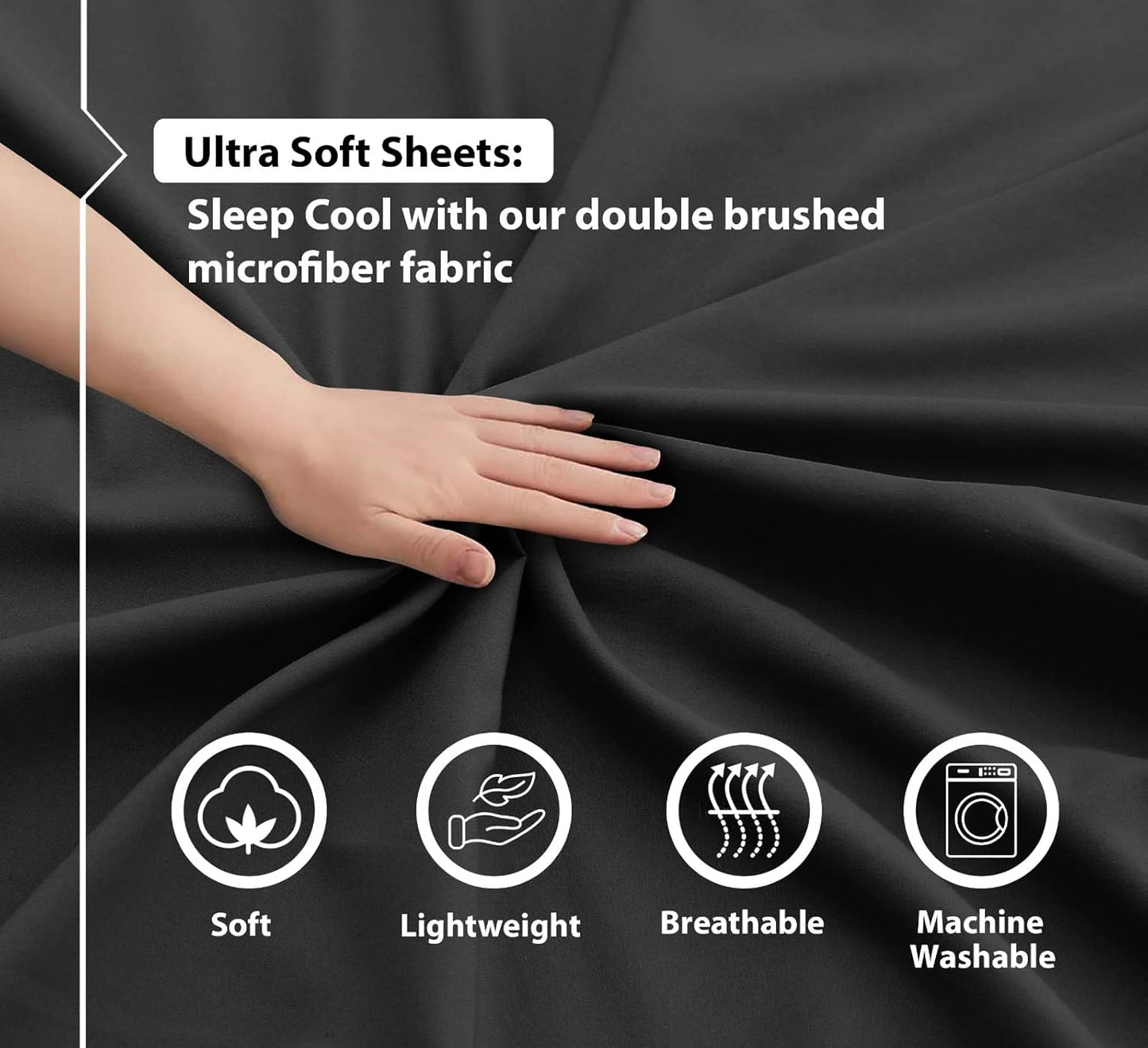 Firdous Bed Sheet Single Size Microfiber Sheet Set Breathable Single Sheets 2 Pcs Luxury Hotel Style Sheet Set Fitted Sheet 16” Deep Pockets Pillowcase Skin Friendly Fitted Sheet And Pillow cover