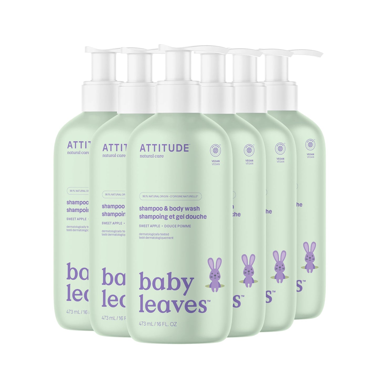 Attitude Baby Leaves 2In1 Natural Shampoo - Apple - 473 ml